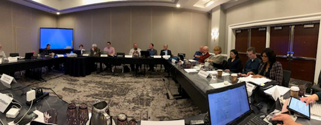 Image of members of the BLS Executive Committee discussing Section programming, publications, member services and legislative activity at the inaugural CLA Winter Leadership Retreat in San Francisco on February 2, 2019