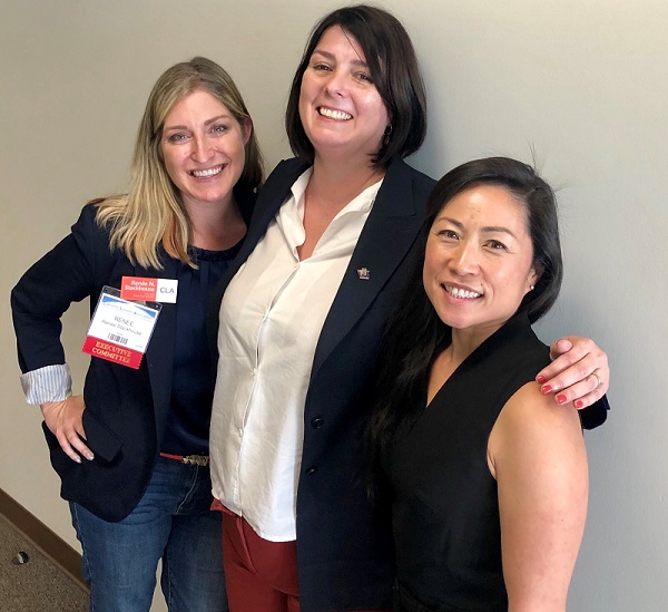 Renee N.G.Stackhouse, Solo and Small Firm Section Chair; Naomi Dewey, Santa Barbara Attorney and Speaker; and Soyeun D. Choi, Business Law Section Executive Committee Member