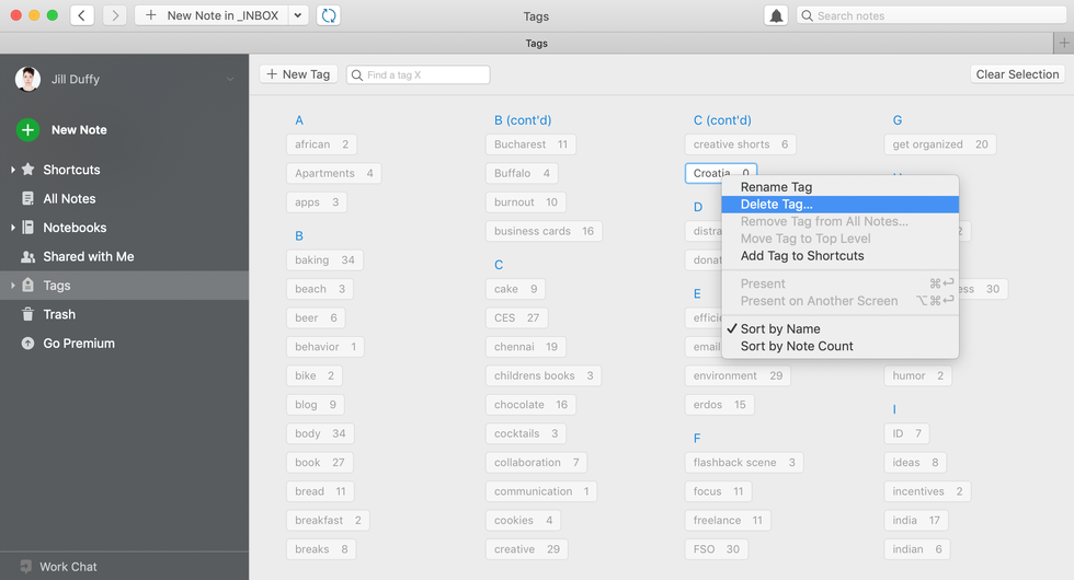 tag example in online notebook