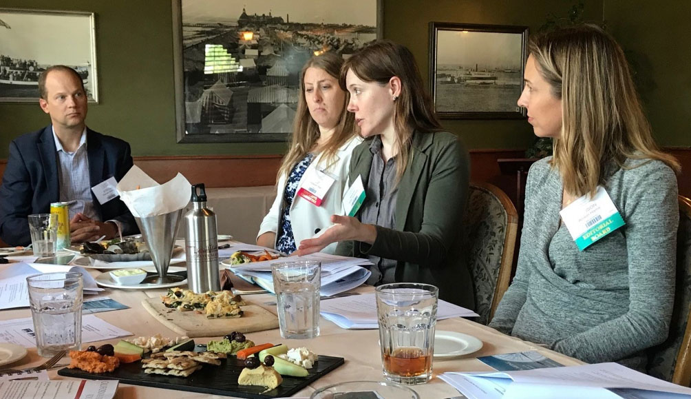 Journal Editor-In-Chief Misti Schmidt flanked by Managing Editor Allison Harris briefing a new talent pool of Real Property Journal Editors in San Diego, California.