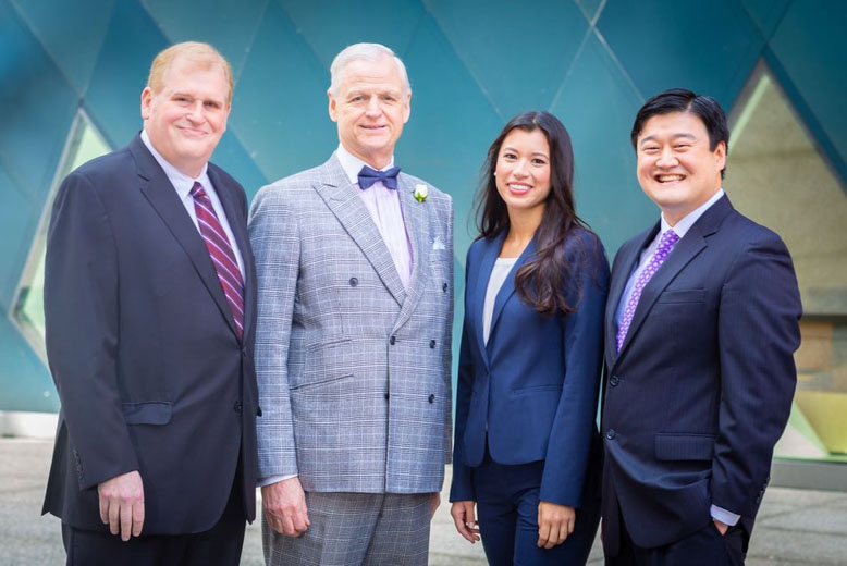 Jethro Busch, Steven A. MacDonald, CLA Excom Member Anna Liu, and Danny Wang