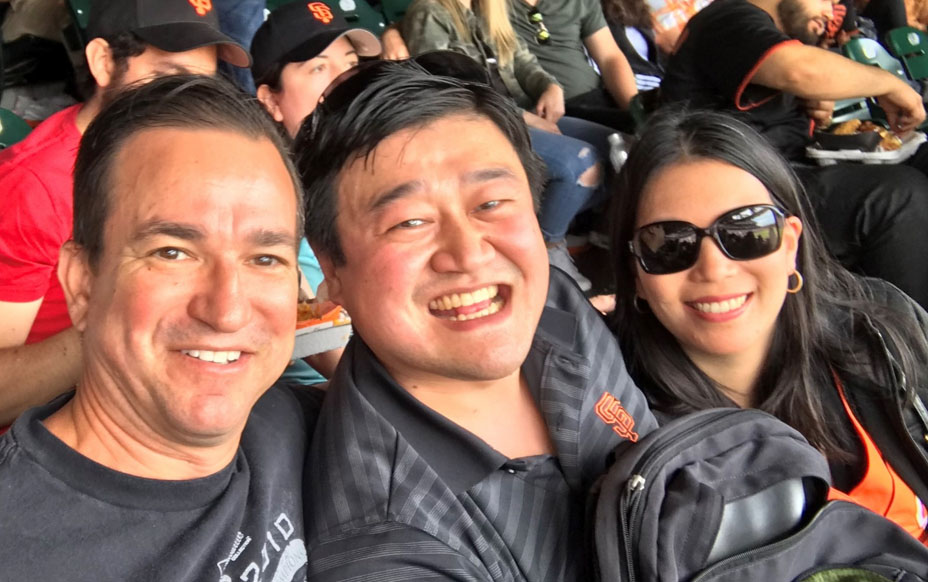 Danny Wang at the Giants game