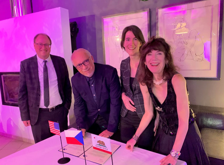 image of From L to R: Joshua Surowitz, Antonin Mokry (Chair of the Czech Bar Association International Law Section), Eva Indruchova (Head of International) and Alexandra Darraby.