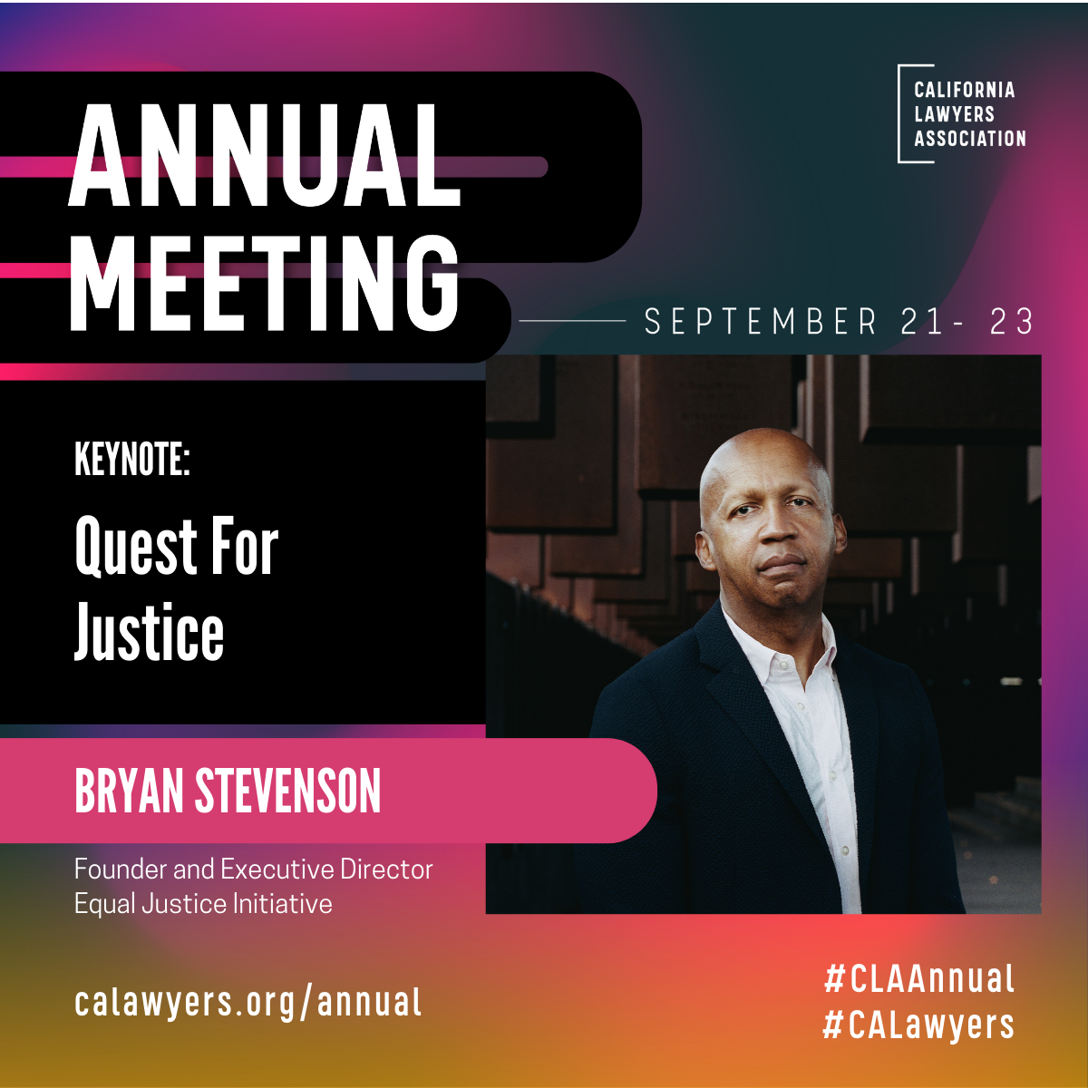 example custom speaker graphic with Bryan Stevenson