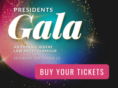 Presidents Gala, an evening where law meets glamour, September 23, buy your tickets