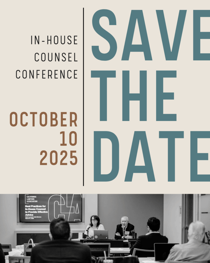 Save the Date for the In-House Counsel Conference: October 10, 2025