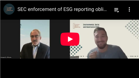 Youtube thumbnail for SEC enforcement of ESG reporting obligations with Howard Fischer