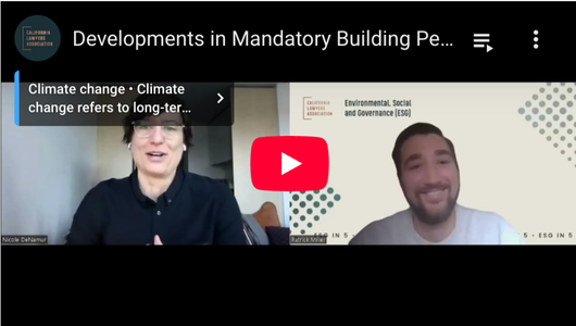 Youtube thumbnail for Developments in Mandatory Building Performance Standards with Nicole DeNamur