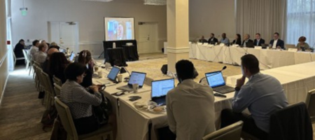 Committees members at in person meeting
