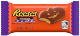 Reese's Pumpkin Candy with wrapper