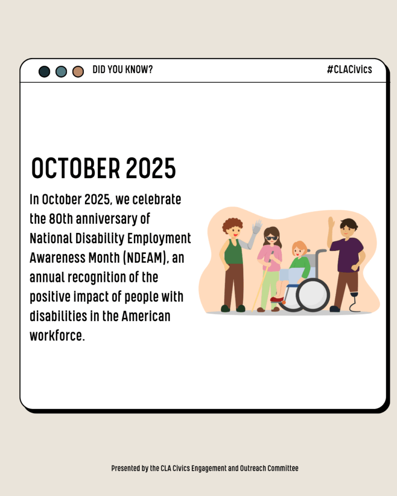 In October 2025, we celebrate the 80th anniversary of National Disability Employment Awareness Month (NDEAM), an annual recognition of the positive impact of people with disabilities in the American workforce.