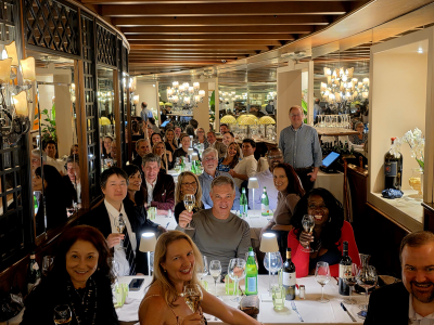 Group dinner at Milan, Italy