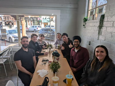 Attendees from the Mixer posing for photo