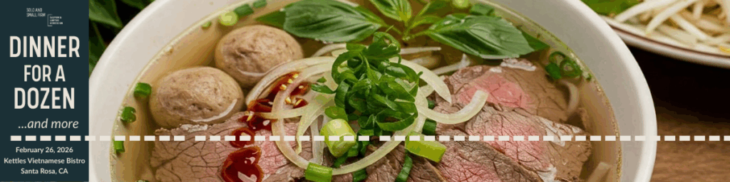 dinner for a dozen solo and small firm santa rosa